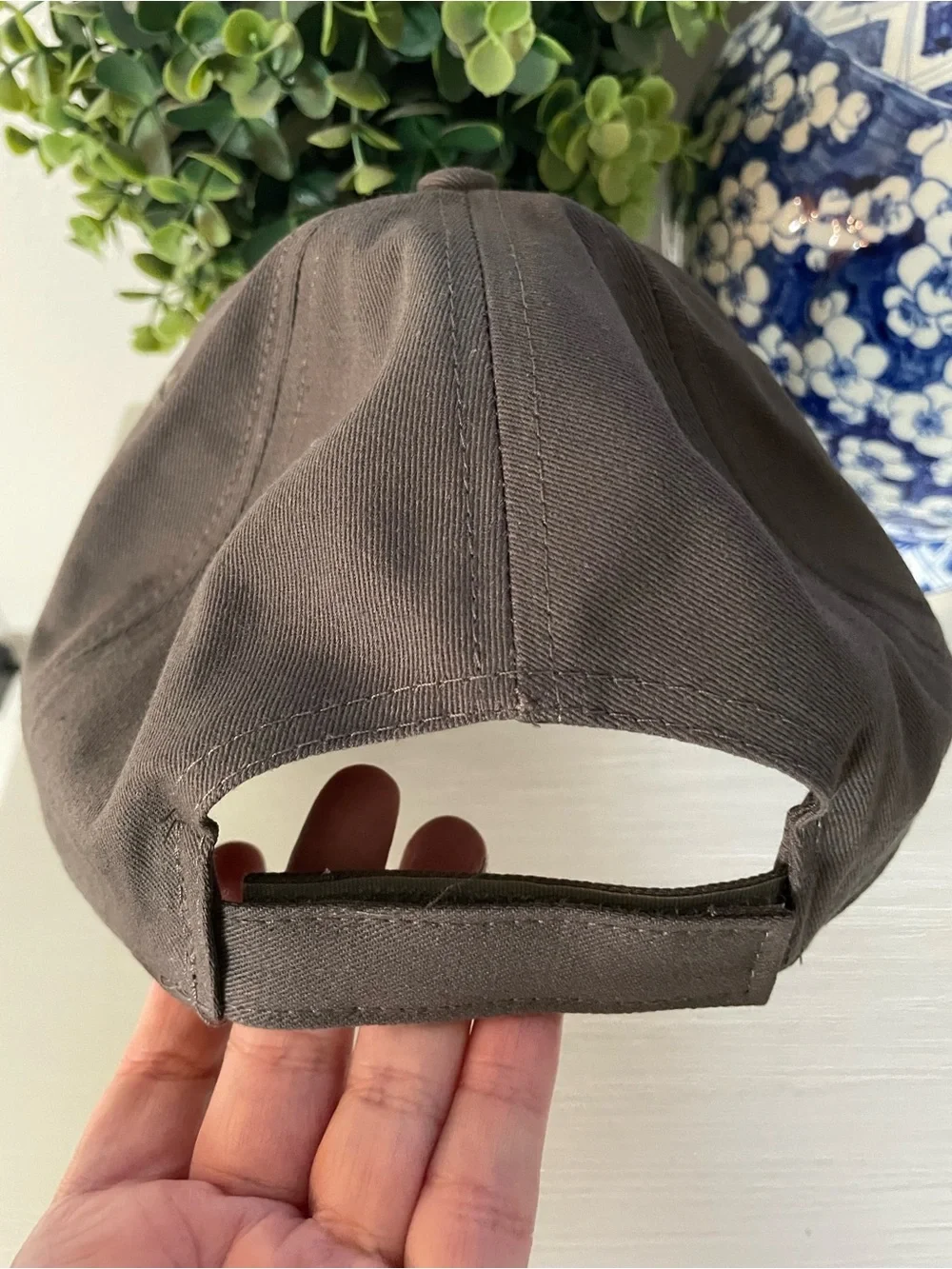 Like New Ruger Adjustable Gray Logo Hat with Velcro strap
